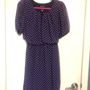 Purple and Pink Polka dot Dress